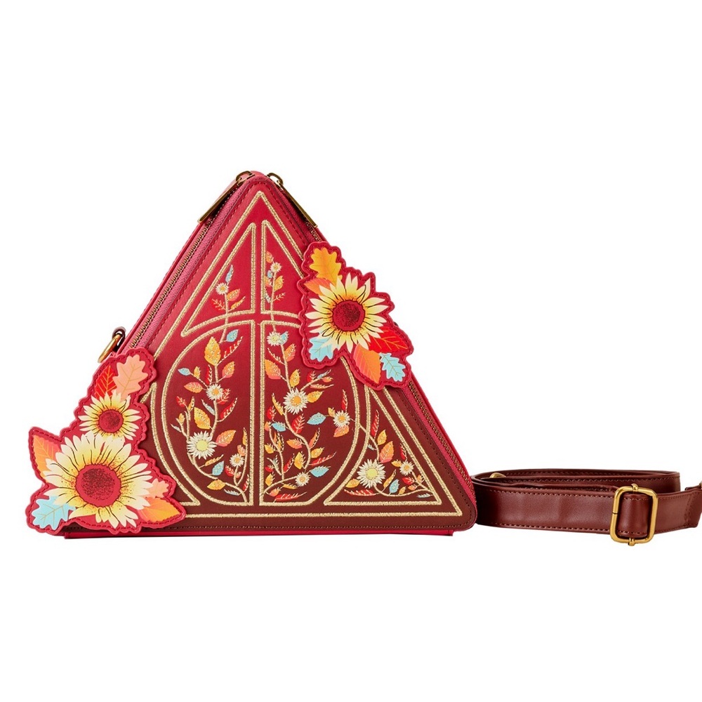 Loungefly Crossbody - Harry Potter Deathly Hallows Fall Leaves Crossbody Bag